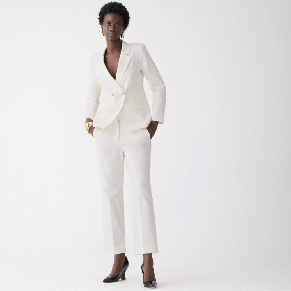 NWT J.CrewKate straight-leg pant in bi-stretch cotton blend Ivory Sizes 4,16